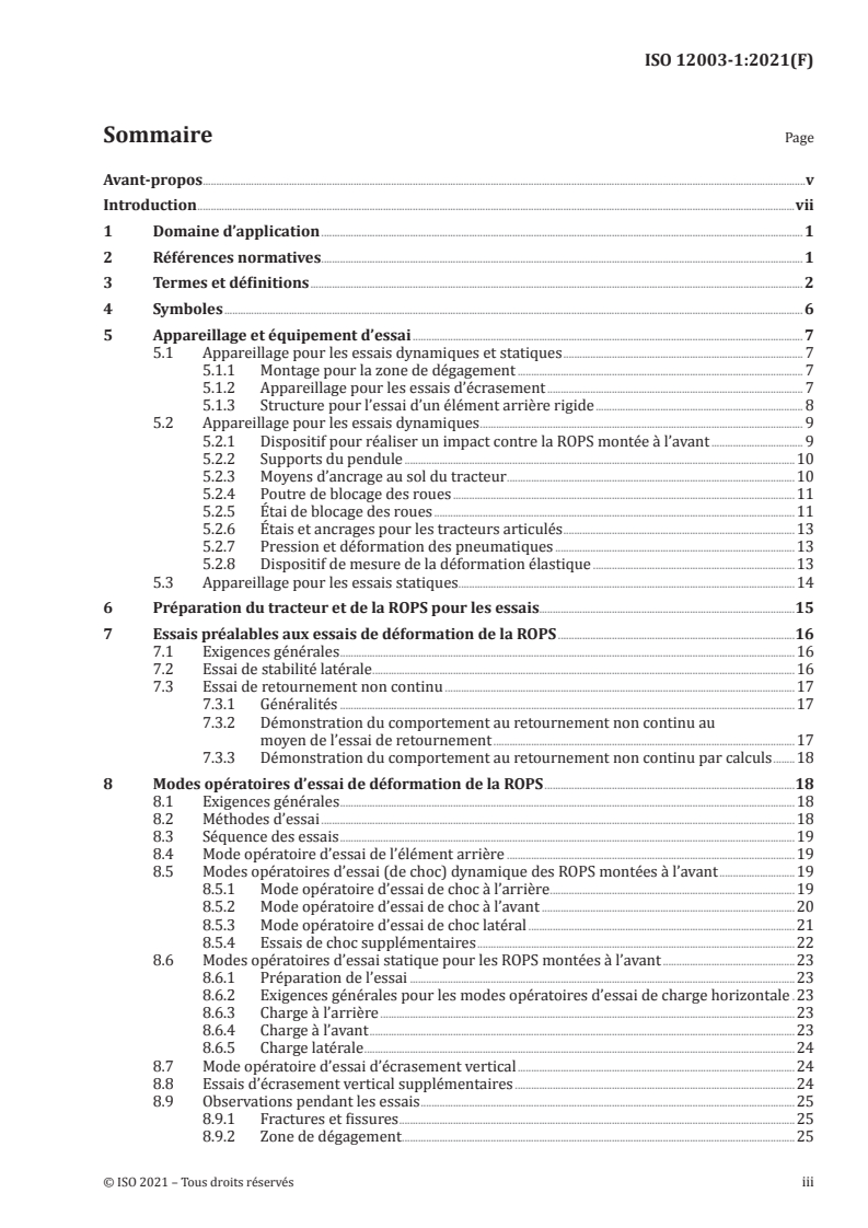 ISO 12003-1:2021 - Tracteurs agricoles et forestiers — Structures de protection contre le retournement (ROPS) pour tracteurs à voie étroite — Partie 1: ROPS montées à l'avant
Released:6/23/2021
