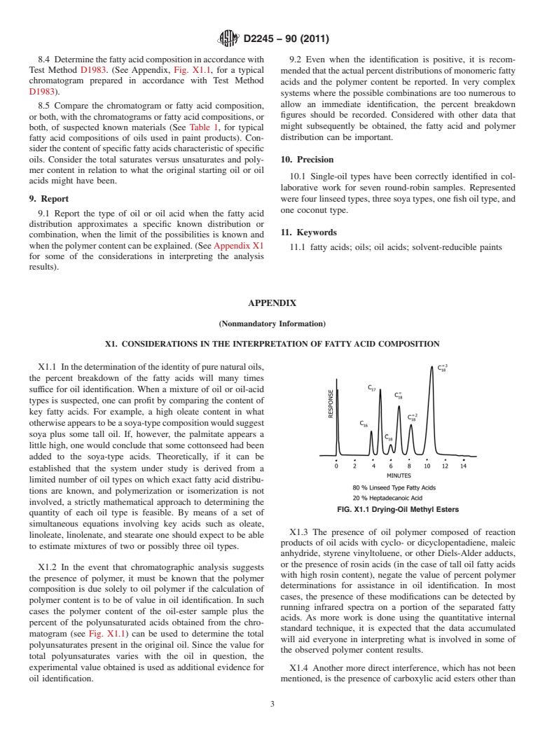 ASTM D2245-90(2011) - Standard Test Method for Identification of Oils and Oil Acids in Solvent-Reducible Paints (Withdrawn 2016)