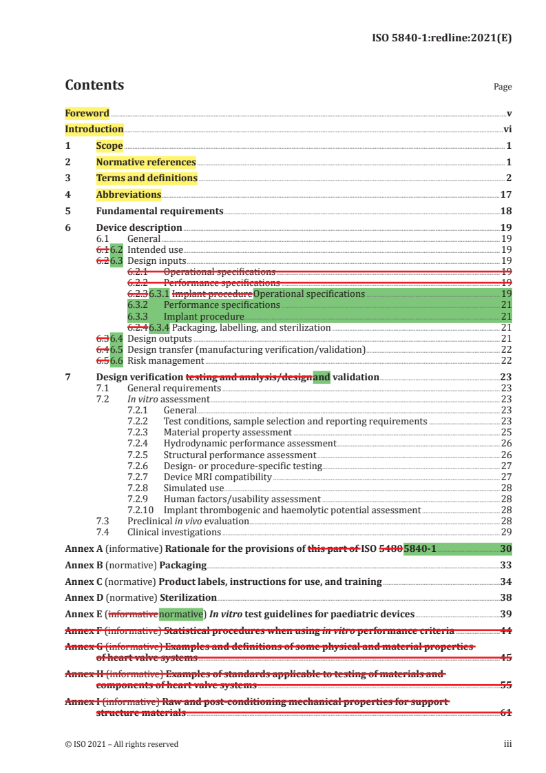 REDLINE ISO 5840-1:2021 - Cardiovascular implants — Cardiac valve prostheses — Part 1: General requirements
Released:1/21/2021