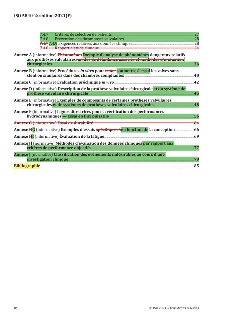 ISO 5840-2:2021 ISO 5840-2:2021REDLINE - Implants cardiovasculaires -- Protheses valvulaires - Page 4 preview