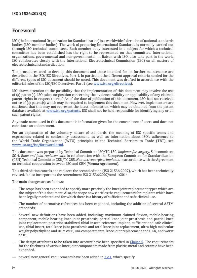 ISO 21536:2023 ISO 21536:2023 - Non-active surgical implants — Joint replacement implants — Specific requirements for knee-joint replacement implants
Released:5. 07. 2023 - Page 4 preview