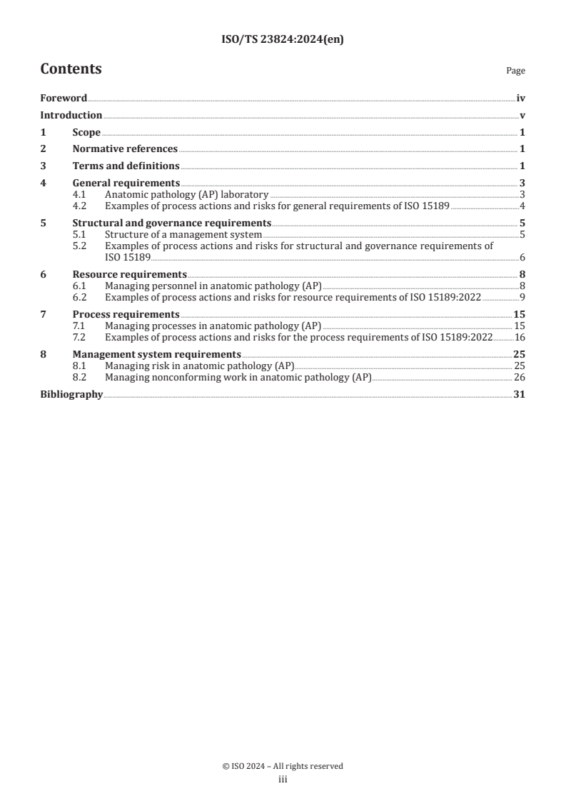 ISO/TS 23824:2024 - Medical laboratories — Guidance on application of ISO 15189 in anatomic pathology
Released:24. 05. 2024