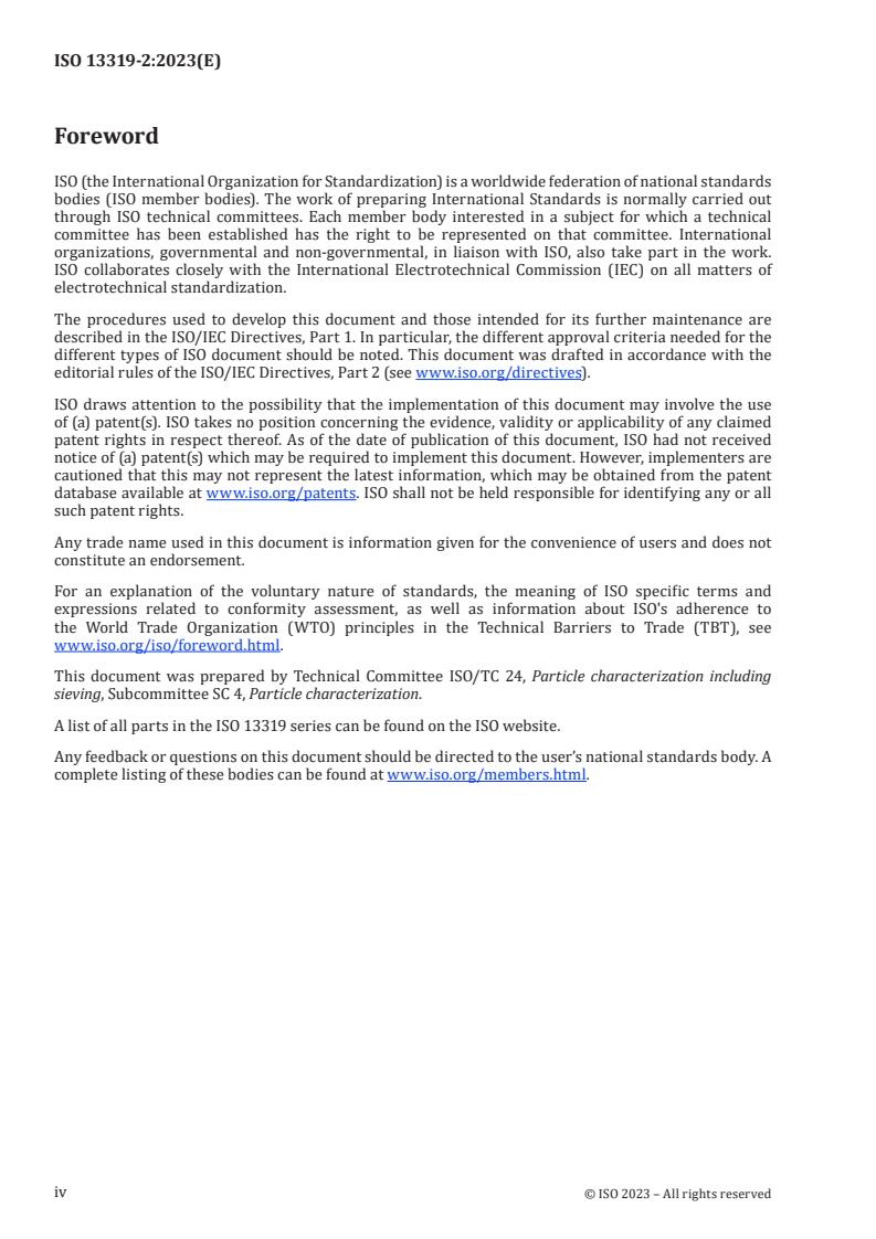 ISO 13319-2:2023 ISO 13319-2:2023 - Determination of particle size distribution — Electrical sensing zone method — Part 2: Tunable resistive pulse sensing method
Released:19. 09. 2023 - Page 4 preview