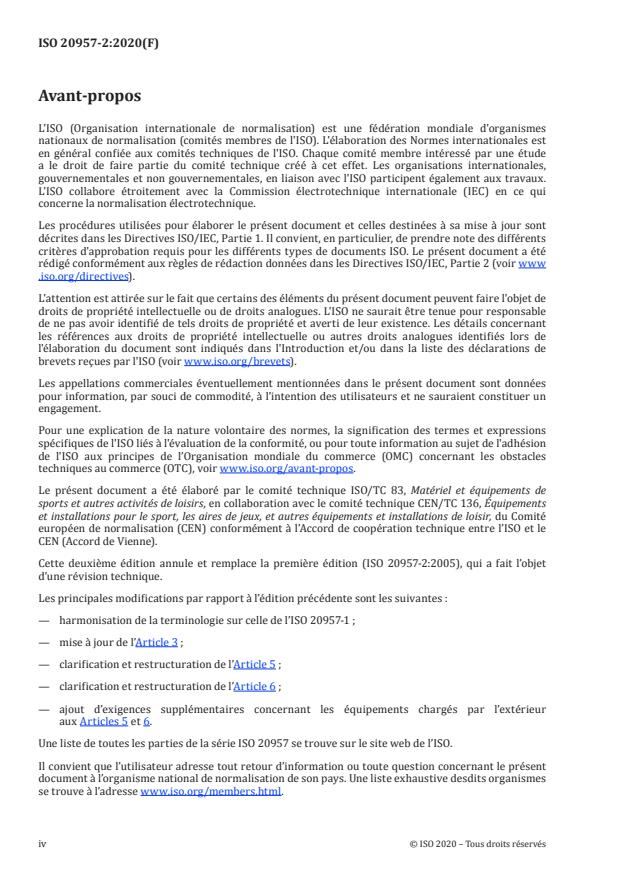 ISO 20957-2:2020 ISO 20957-2:2020 - Équipement d'entraînement fixe - Page 4 preview