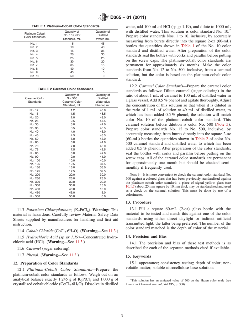 ASTM D365-01(2011) - Standard Guide for Soluble Nitrocellulose Base Solutions