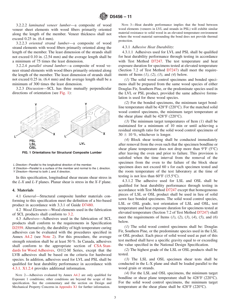 ASTM D5456-11 - Standard Specification for Evaluation of Structural Composite Lumber Products