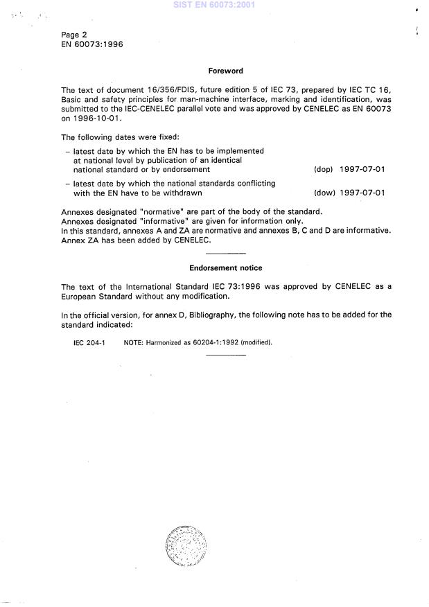 EN 60073:1996 EN 60073:2001 - Page 4 preview