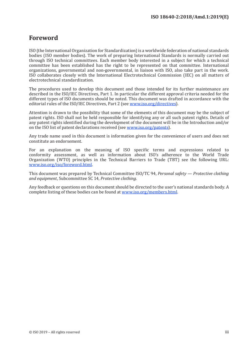 ISO 18640-2:2018/Amd 1:2019 - Protective clothing for firefighters — Physiological impact — Part 2: Determination of physiological heat load caused by protective clothing worn by firefighters — Amendment 1
Released:10/3/2019