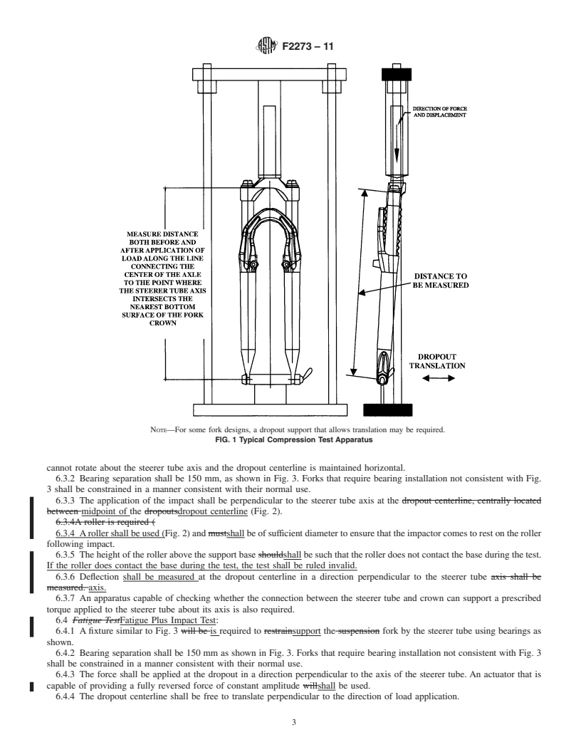 REDLINE ASTM F2273-11 - Standard Test Methods for Bicycle Forks