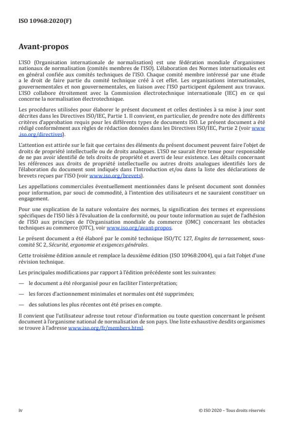 ISO 10968:2020 ISO 10968:2020 - Engins de terrassement -- Commandes de l'opérateur - Page 4 preview