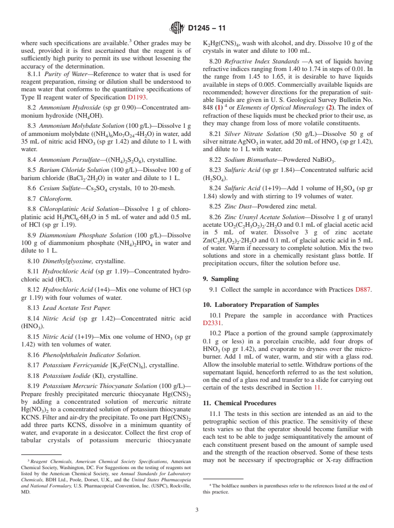 ASTM D1245-11 - Standard Practice for  Examination of Water-Formed Deposits by Chemical Microscopy