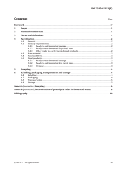 ISO 23854:2021 - Fermented meat products — Specification
Released:9/7/2021 - Page 3 preview