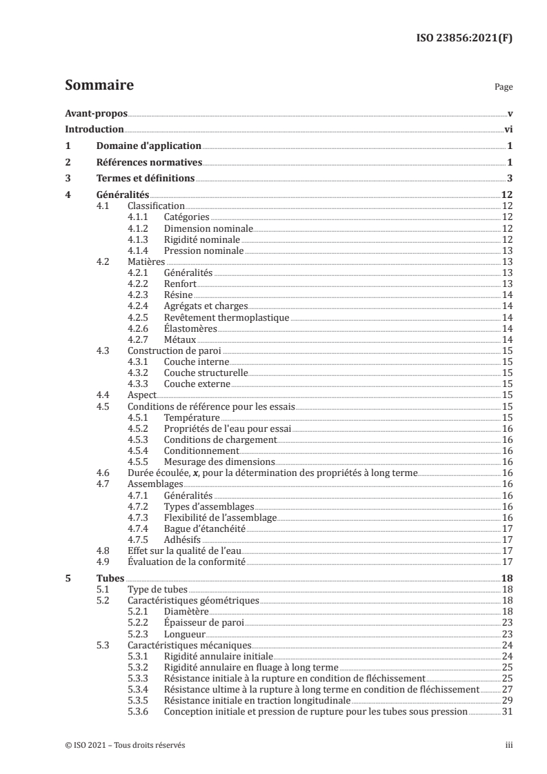 ISO 23856:2021 ISO 23856:2021 - Systèmes de canalisations en matières plastiques pour l'alimentation en eau, les branchements et les collecteurs d'assainissement avec ou sans pression — Systèmes en plastiques thermodurcissables renforcés de verre (PRV) à base de résine de polyester non saturé (UP)
Released:6/15/2021