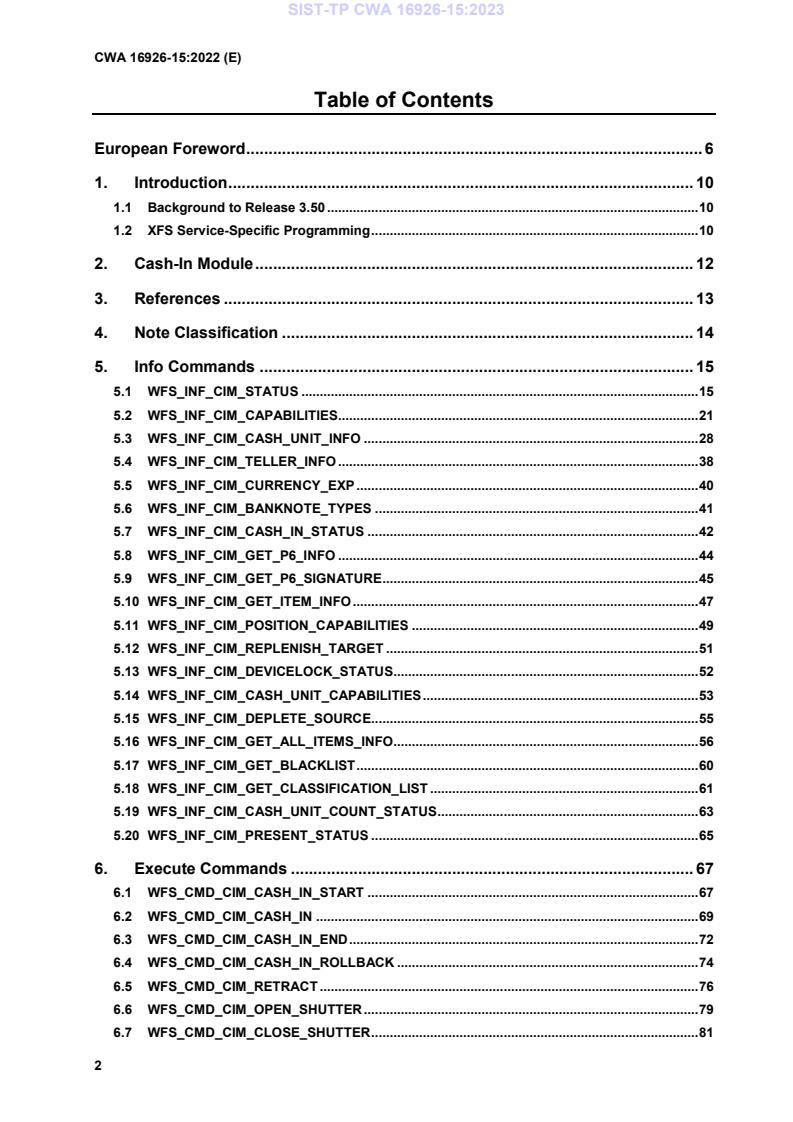 CWA 16926-15:2022 TP CWA 16926-15:2023 - Page 4 preview