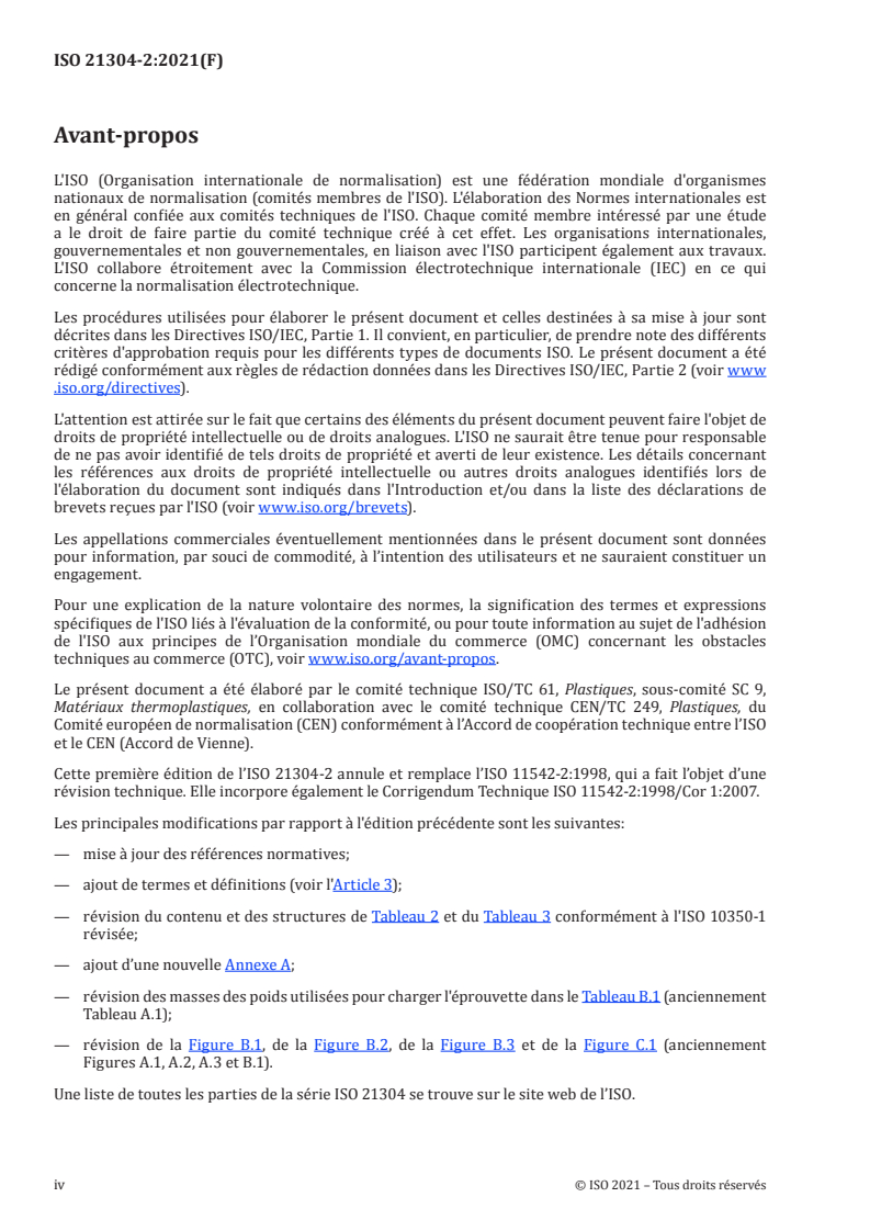 ISO 21304-2:2021 ISO 21304-2:2021 - Plastiques — Matériaux à base de polyéthylène à très haute masse moléculaire (PE-UHMW) pour moulage et extrusion — Partie 2: Préparation des éprouvettes et détermination des propriétés
Released:1/8/2021 - Page 4 preview