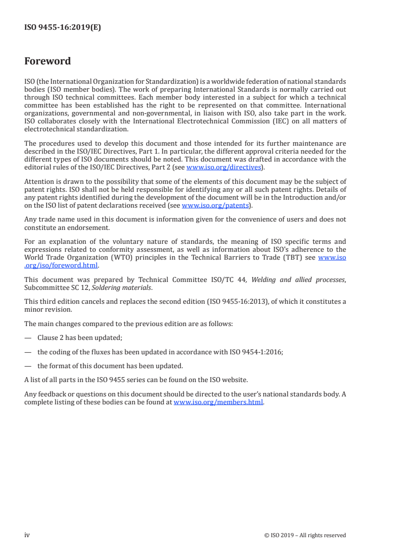 ISO 9455-16:2019 ISO 9455-16:2019 - Soft soldering fluxes — Test methods — Part 16: Flux efficacy test, wetting balance method
Released:9/18/2019 - Page 4 preview