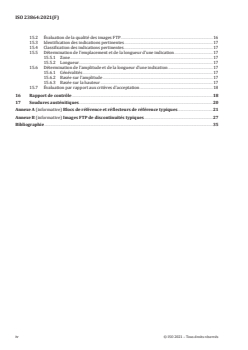 ISO 23864:2021 ISO 23864:2021 - Essais non destructifs des assemblages soudés — Contrôle par ultrasons — Utilisation de la technique d’acquisition automatisée de focalisation en tout point (FTP) et de techniques associées
Released:1/19/2021 - Page 4 preview