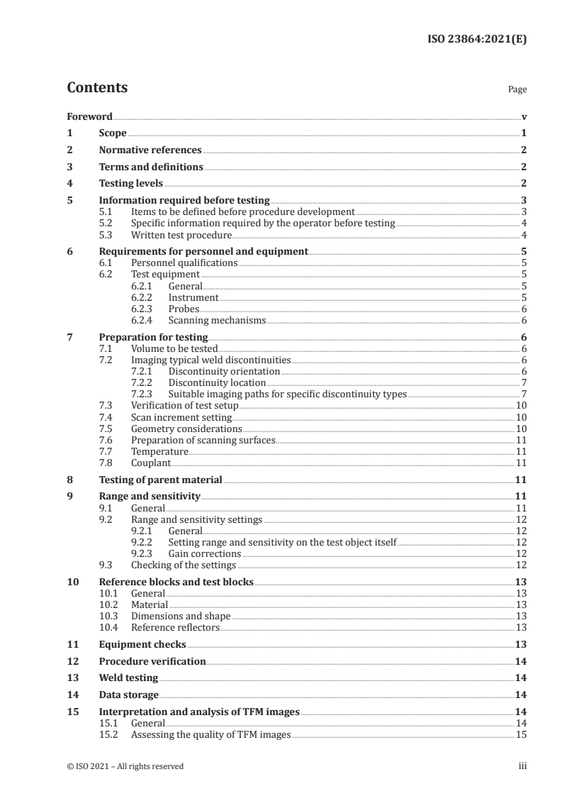 ISO 23864:2021 - Non‐destructive testing of welds — Ultrasonic testing — Use of automated total focusing technique (TFM) and related technologies
Released:1/19/2021