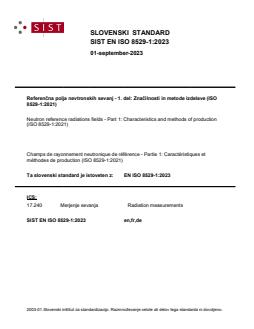 SIST EN ISO 8529-1:2023 - Page 1 preview