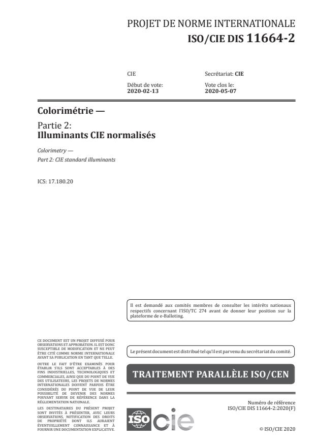ISO/CIE DIS 11664-2