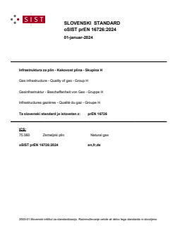 oSIST prEN 16726:2024 - BARVE - Page 1 preview