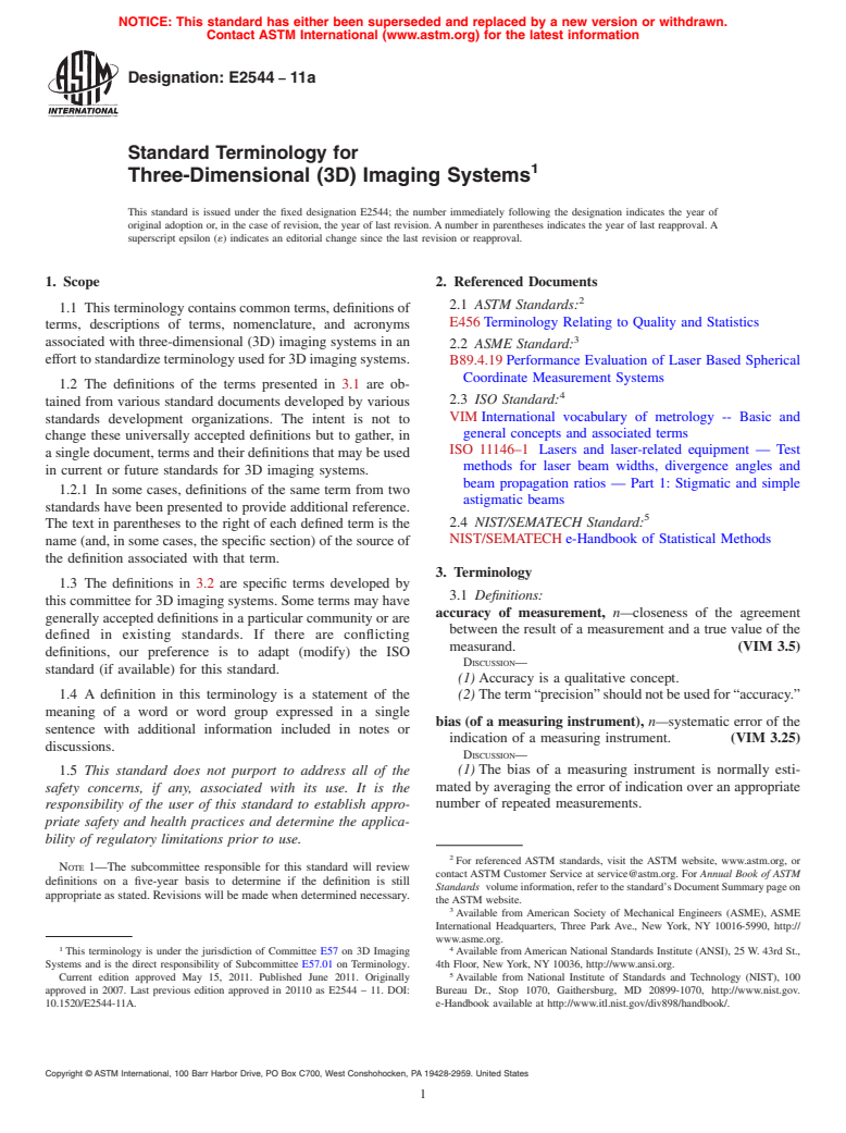 ASTM E2544-11a - Standard Terminology for Three-Dimensional (3D) Imaging Systems