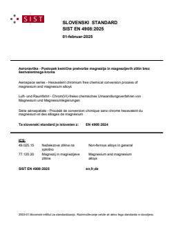 SIST EN 4908:2025 - BARVE - Page 1 preview
