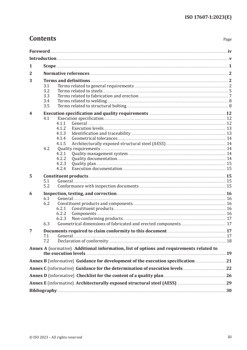 ISO 17607-1:2023 - Steel structures — Execution of structural steelwork — Part 1: General requirements and terms and definitions
Released:12/8/2023