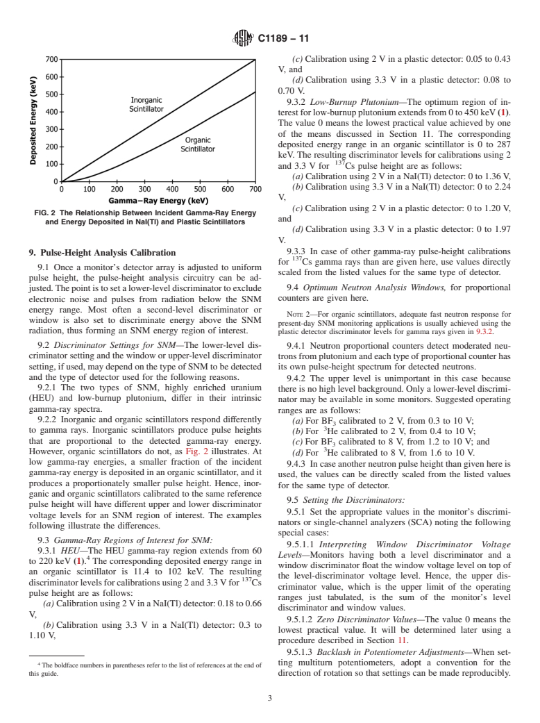 ASTM C1189-11 - Standard Guide to Procedures for Calibrating Automatic Pedestrian SNM Monitors