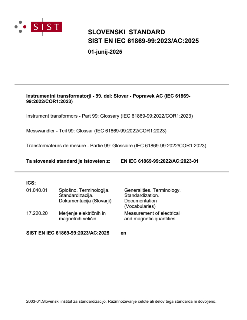 EN IEC 61869-99:2023/AC:2025
