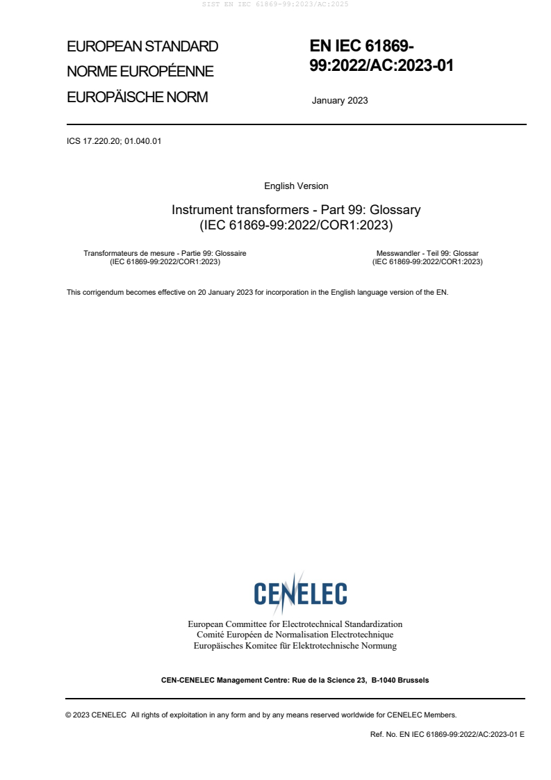 EN IEC 61869-99:2023/AC:2025