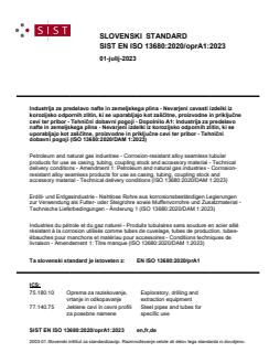 EN ISO 13680:2020/oprA1:2023 - Page 1 preview