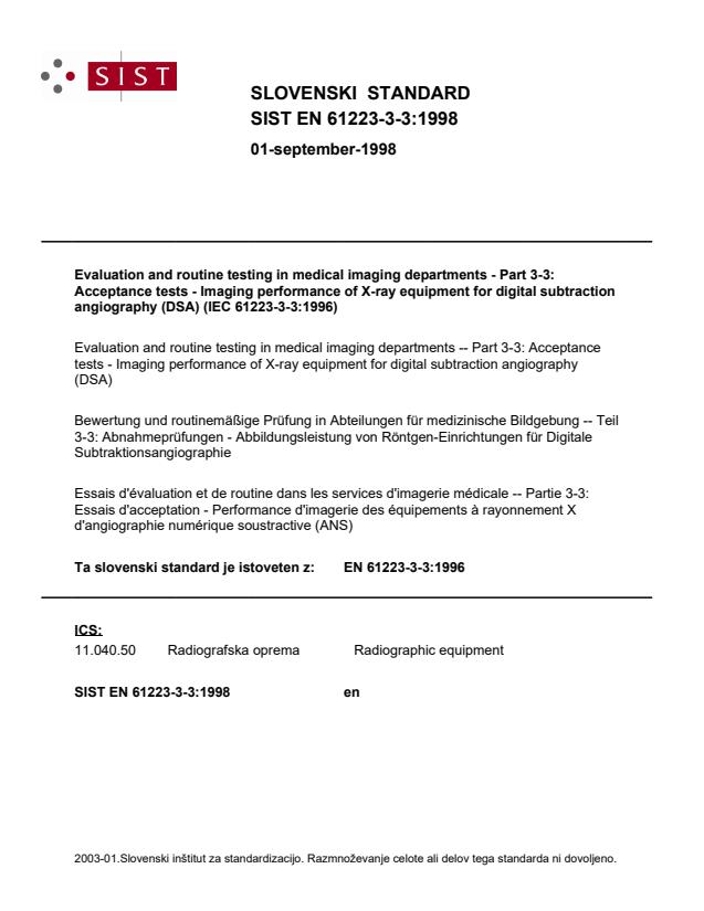 EN 61223-3-3:1998