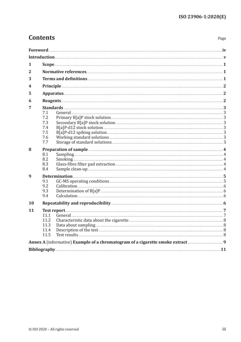 ISO 23906-1:2020 - Cigarettes — Determination of benzo[a]pyrene in cigarette mainstream smoke with an intense smoking regime using GC/MS — Part 1: Method using methanol as extraction solvent
Released:9/30/2020