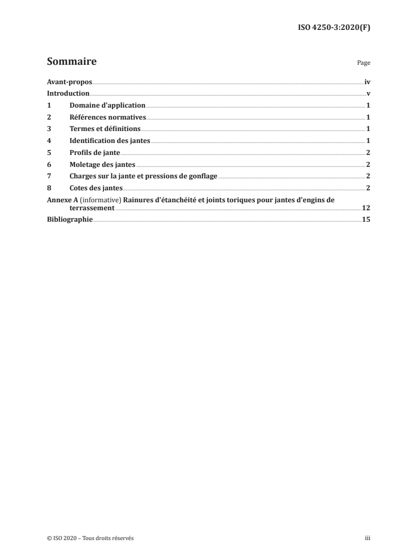 ISO 4250-3:2020 - Pneumatiques et jantes pour engins de terrassement — Partie 3: Jantes
Released:10/8/2020