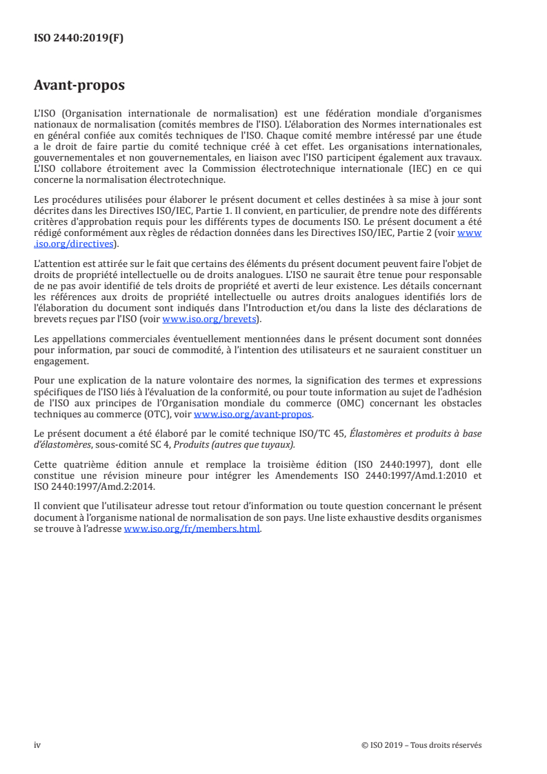 ISO 2440:2019 ISO 2440:2019 - Matériaux polymères alvéolaires souples et rigides — Essais de vieillissement accéléré
Released:11/5/2019 - Page 4 preview