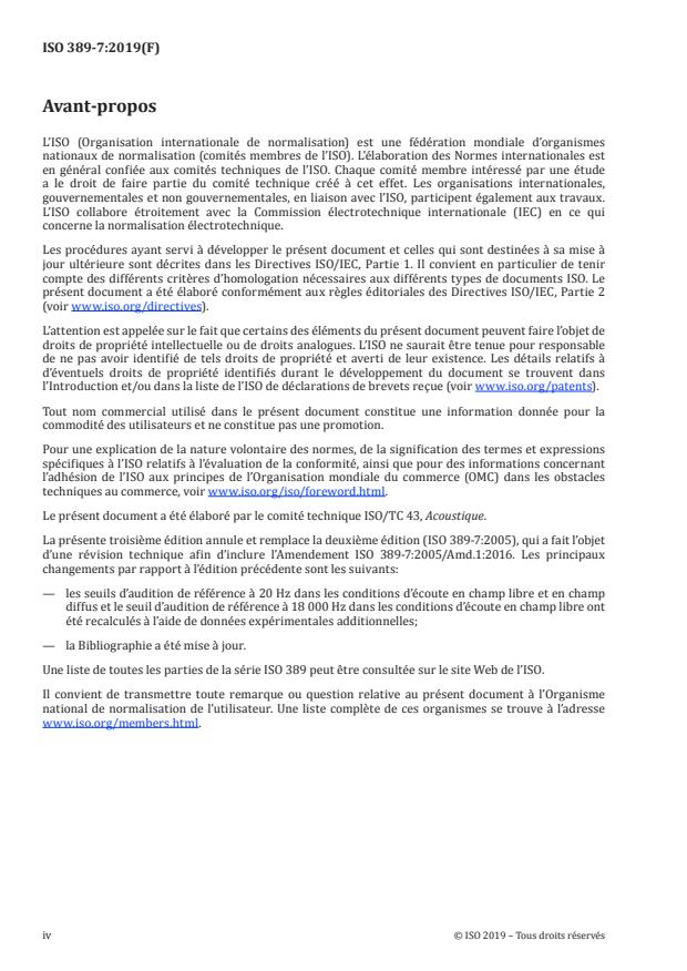 ISO 389-7:2019 ISO 389-7:2019 - Acoustique -- Zéro de référence pour l'étalonnage d'équipements audiométriques - Page 4 preview