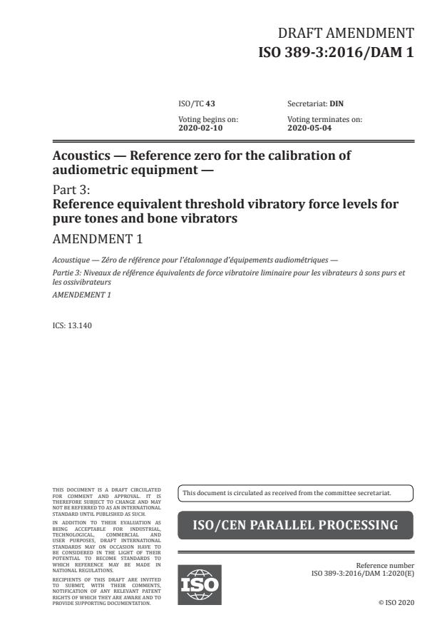 ISO 389-3:2016/DAmd 1
