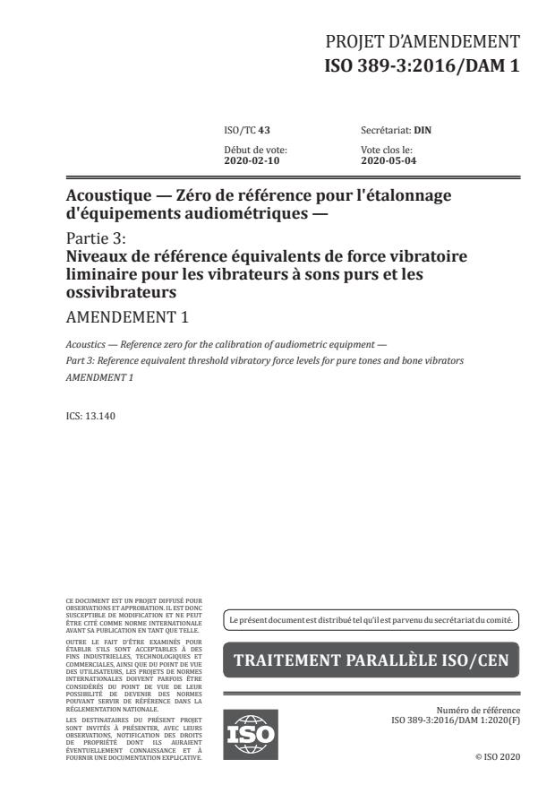 ISO 389-3:2016/DAmd 1