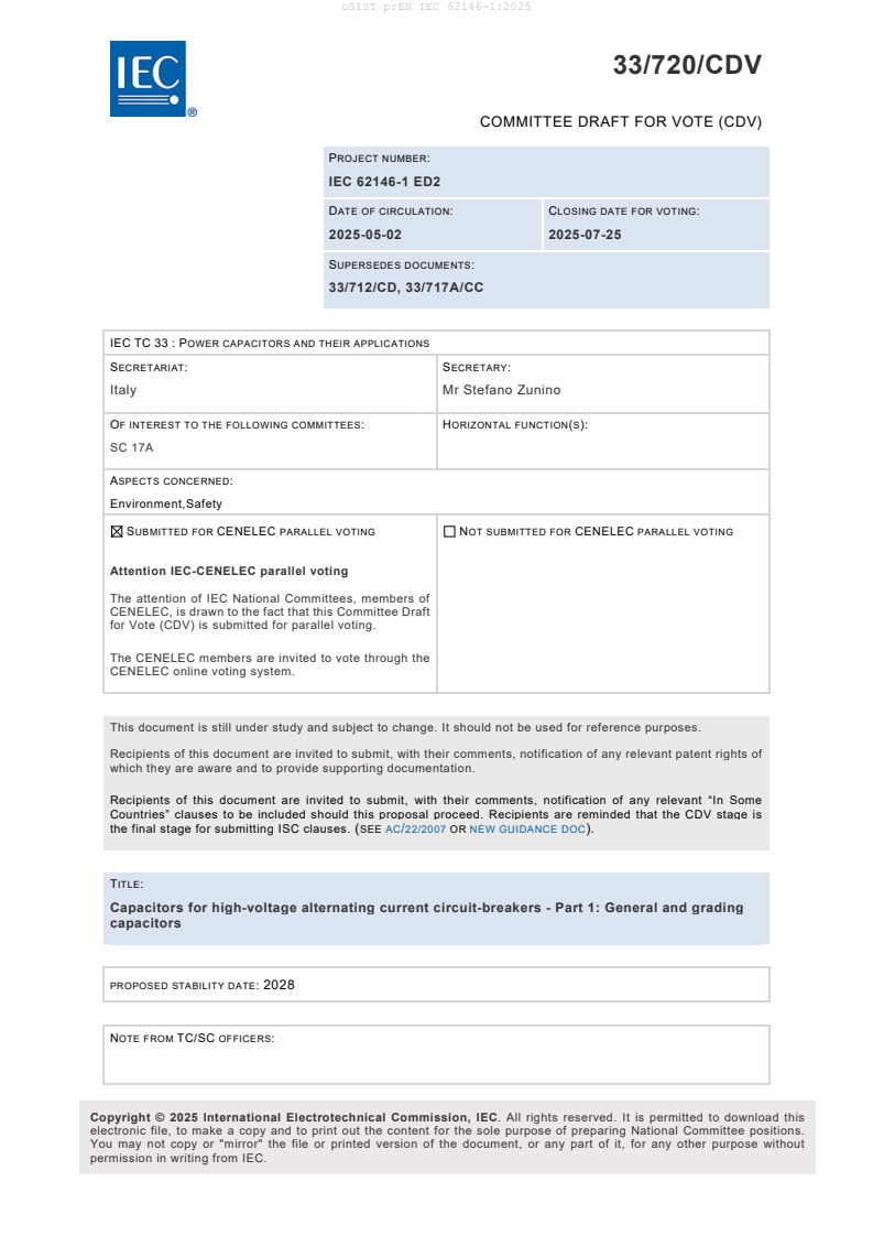 prEN IEC 62146-1:2025 - BARVE