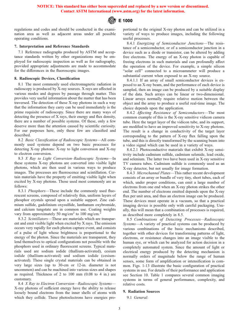 ASTM E1000-98 - Standard Guide for Radioscopy