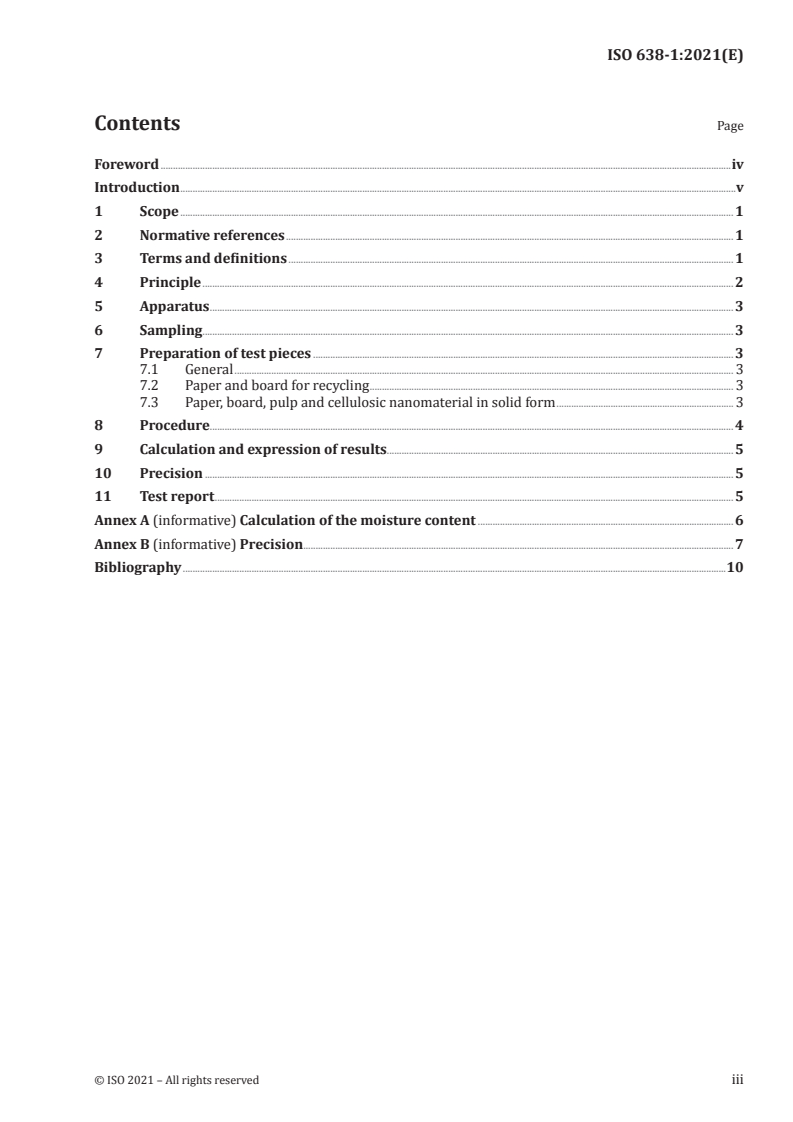 ISO 638-1:2021 ISO 638-1:2021 - Paper, board, pulps and cellulosic nanomaterials — Determination of dry matter content by oven-drying method — Part 1: Materials in solid form
Released:5/6/2021