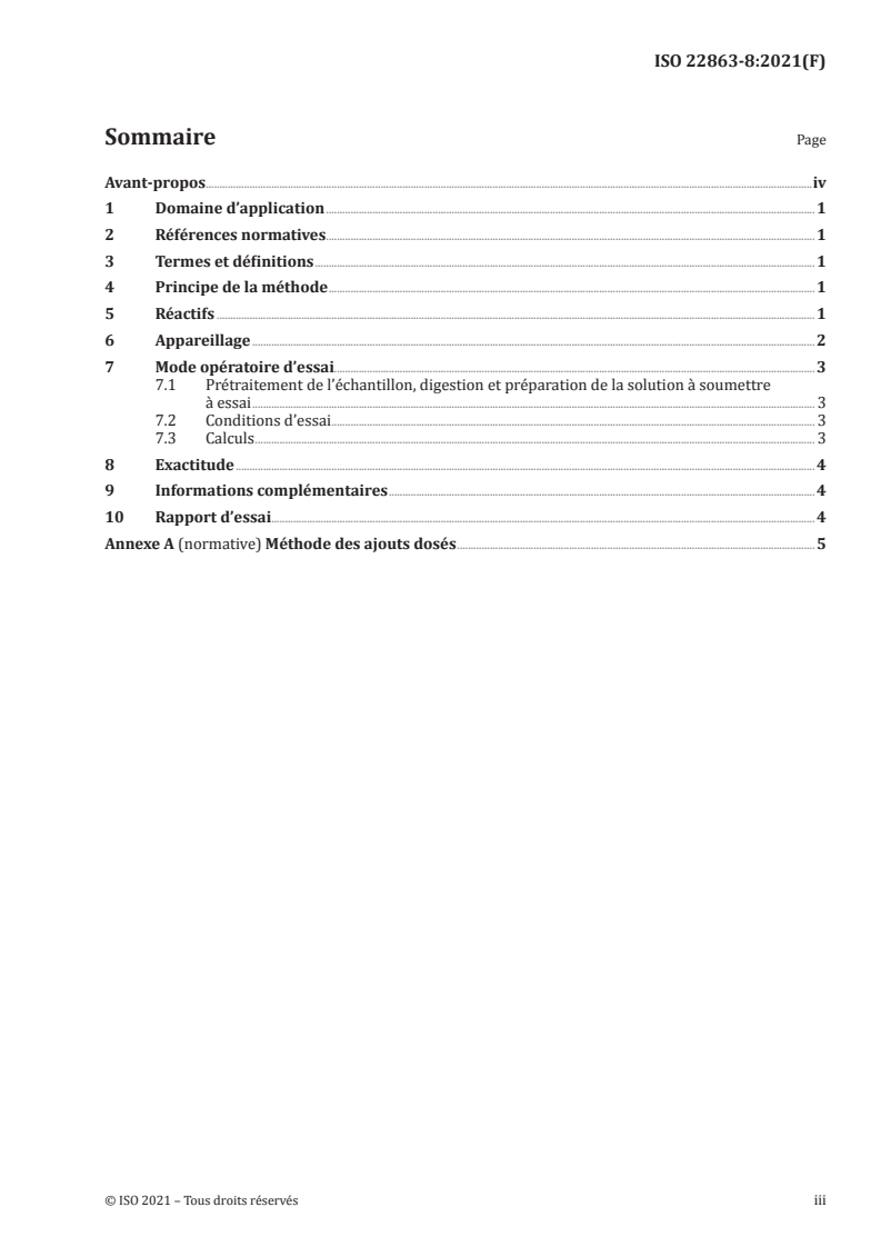 ISO 22863-8:2021 - Artifices de divertissement — Méthodes d’essai pour la détermination de substances chimiques spécifiques — Partie 8: Teneur en arsenic par spectrométrie de fluorescence atomique par génération d’hydrures
Released:2/10/2021