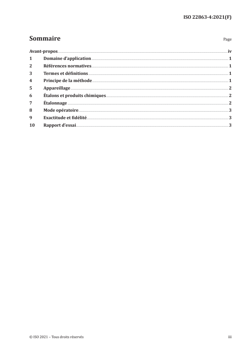 ISO 22863-4:2021 - Artifices de divertissement — Méthodes d’essai pour la détermination de substances chimiques spécifiques — Partie 4: Analyse du plomb et de ses composés par spectrométrie de fluorescence des rayons X (XRF)
Released:3/26/2021
