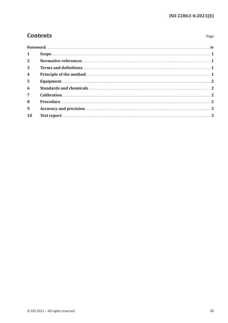 ISO 22863-4:2021 - Fireworks — Test methods for determination of specific chemical substances — Part 4: Analysis of lead and lead compounds by X-ray fluorescence spectrometry (XRF)
Released:3/17/2021