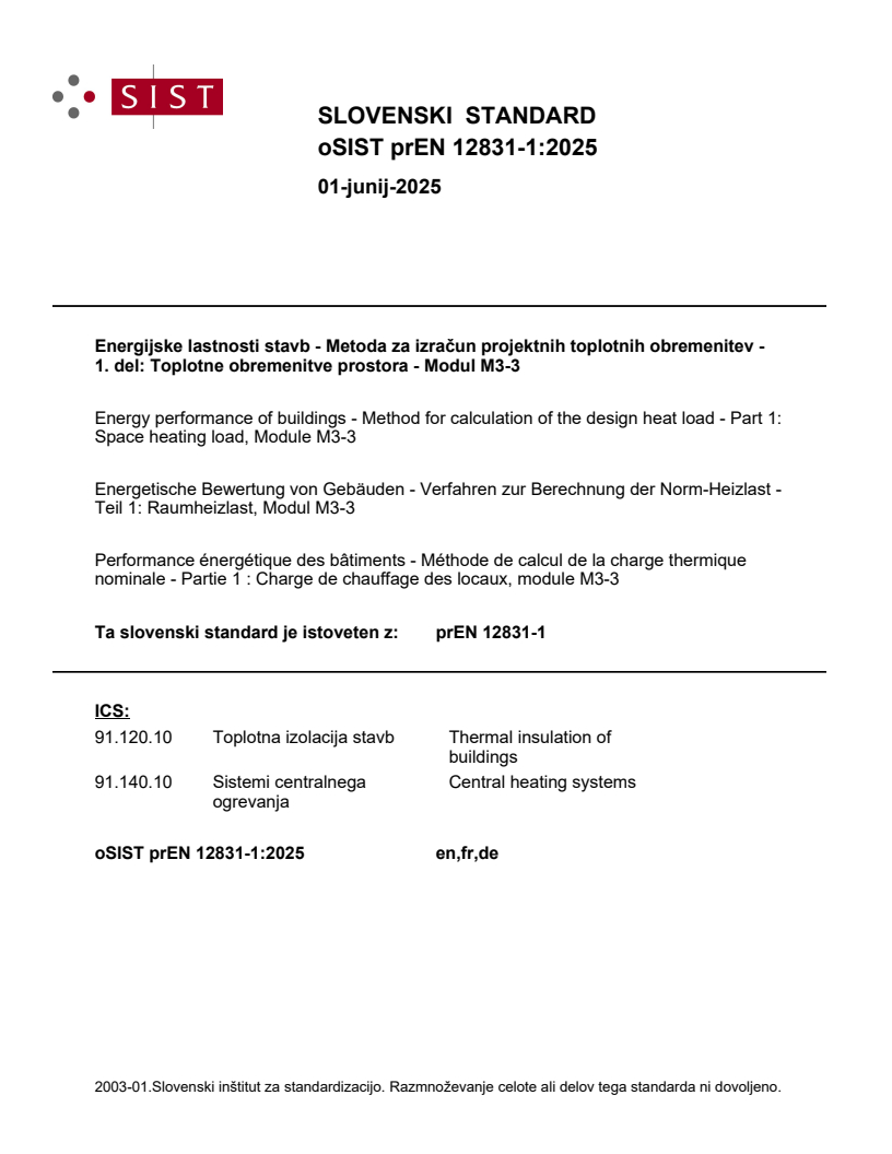 prEN 12831-1:2025