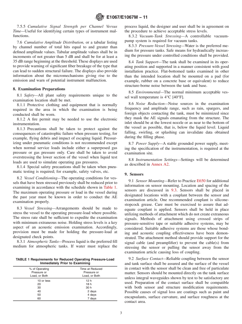 ASTM E1067/E1067M-11 - Standard Practice for Acoustic Emission Examination of Fiberglass Reinforced Plastic Resin (FRP) Tanks/Vessels