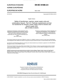 EN IEC 61558-2-5:2025 - Page 3 preview
