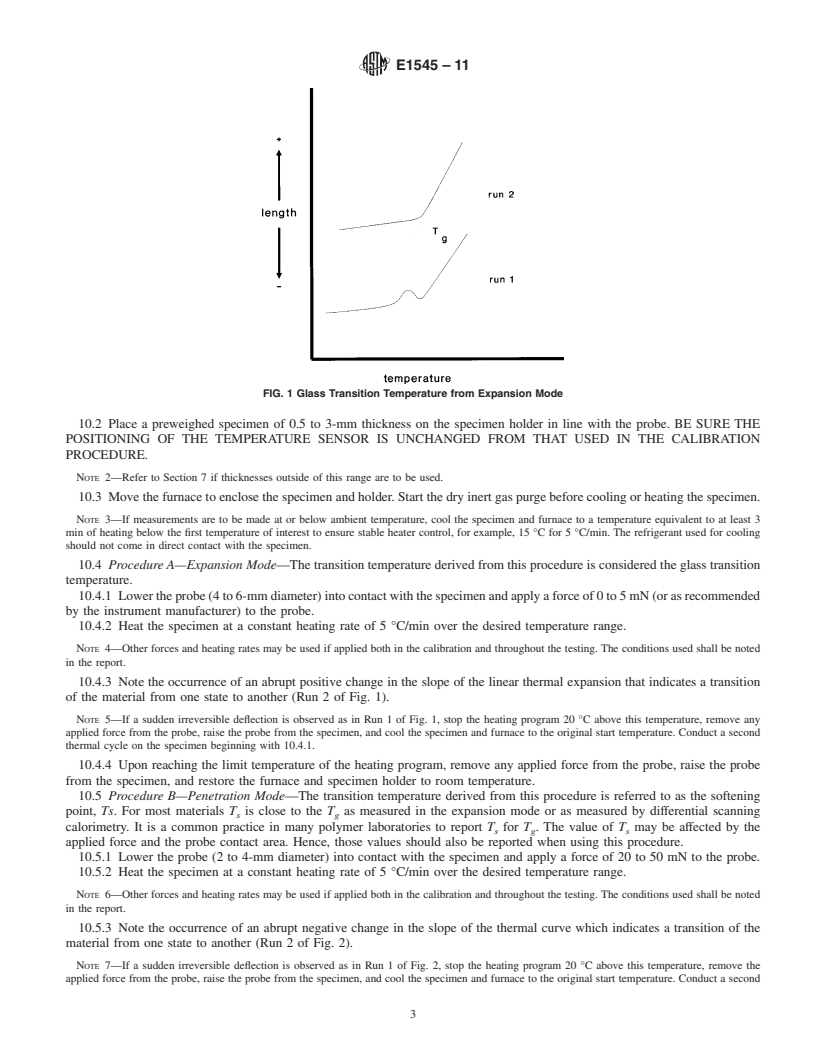 REDLINE ASTM E1545-11 - Standard Test Method for Assignment of the Glass Transition Temperature by Thermomechanical Analysis