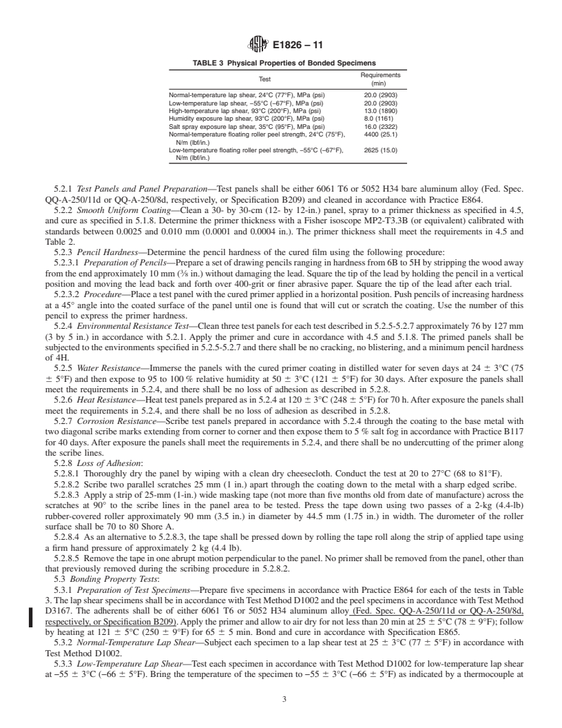 REDLINE ASTM E1826-11 - Standard Specification for Low Volatile Organic Compound (VOC) Corrosion-Inhibiting Adhesive Primer for Aluminum Alloys to Be Adhesively Bonded